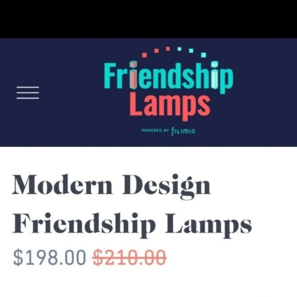 NEW Set of 2 Friendship Lamps Great gift!